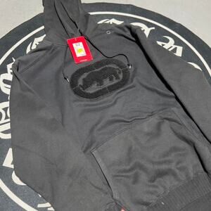 Black Ecko Unlimited Hoodie with Fuzzy Logo